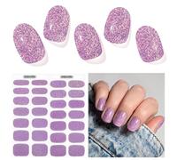 DUKASOU Gel Nail Strips - 28 pcs Gel Nail Stickers-Full Wraps- Salon Quality Soft Holy Gels Nails Stickers UV- Long Lasting, UV Lamp Compatible, Easy to Carry Holy Gel& Use & Remove