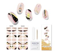 DUKASOU Gel Nail Strips - 28 pcs Gel Nail Stickers-Full Wraps- Salon Quality Soft Holy Gels Nails Stickers UV- Long Lasting, UV Lamp Compatible, Easy to Carry Holy Gel& Use & Remove