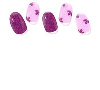 DUKASOU Semi Cured Gel Nail Strips, 28 pcs Gel Nail Stickers Works with Any UV Lamp Requried,Long Lasting Nails Art Stickers, Salon Quality, Easy to Apply (Rose red)