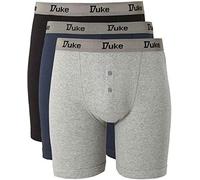 DUKE 3 PACK COTTON BOXER SHORTS IN SIZE SMALL TO XL