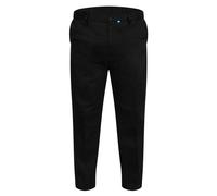 Duke Clothing Men's D555 Bruno Stretch Chino Kingsize Trousers in Black | Size: 46R Duke Clothing Black 46R