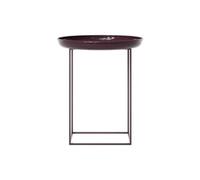 Duke Coffee Table Small Iron/Lacquered Maroon