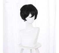 Duke Cosplay Wig The Duke of Death and his Black Maid Shinigami Bocchan to Kuro Maid Short Black Hair Fiber Hair + Wig Cap