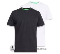 Duke D555 Big Mens Fenton Pack Of 2 T-Shirts - Black/White