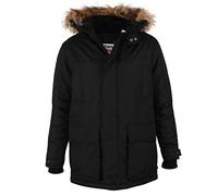DUKE D555 BIG MENS PARKA JACKET COAT BLACK DETACHABLE HOOD KINGSIZE 2XL 3XL 4XL 5XL 6XL 7XL 8XL (3XL)