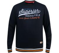 Duke Mens D555 Marlow Superior Track & Field Crew Neck Sweatshirt - Navy - Navy - S