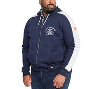 Duke D555 Mens Eaton Full Zipped and Embroidered Hoody - Navy Blue - Plus Size