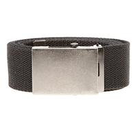 Duke D555 Mens Edward Big Tall Plain Webbing Belt - Black - 5XL