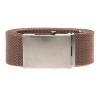 Duke D555 Mens Edward Big Tall Plain Webbing Belt - Brown - 4XL