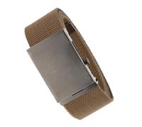 Duke D555 Mens Edward Big Tall Plain Webbing Belt - Khaki - 7XL