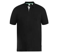 Duke D555 Mens Kingsize Short Sleeve Polo Shirt Chest Pocket Collar Plain Black 7XL (Grant)