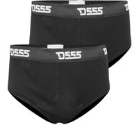 (7XL, Black) Duke Mens Thompson D555 Cotton Y Front Kingsize Briefs (Pack of 2)