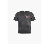 Duke & Dexter Mens Black Jet Ski Faded-wash Regular-fit Cotton-jersey T-shirt M