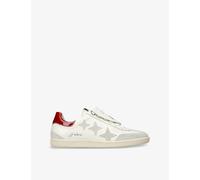 Duke & Dexter Mens Duke & Dexter Plus Duke Kiss Leather Trainers White/Red Eur 42 / 8 UK Men