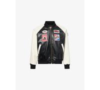 Duke & Dexter Mens Duke & Dexter Pro Series Racing Faux-Leather Bomber Jacket White S