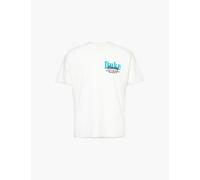 Duke & Dexter Mens Vintage White Dr1 Jet Ski Brand-print Cotton-jersey T-shirt S