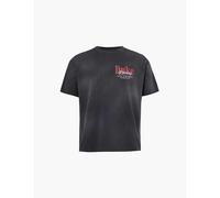 Duke & Dexter Mens Washed Black Jet Ski Brand-print Cotton-jersey T-shirt S