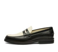 Duke + Dexter Men's Wilde Penny Loafer Black/White UK 8