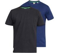 Duke Mens D555 Fenton Kingsize T-Shirt (Pack Of 2) - Black/Navy - 6XL - Black/Navy - 100% Cotton