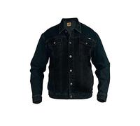Duke KS1304 Trucker Mens Black Denim Jacket - Black - 3X Large