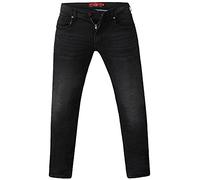 Duke London D555 Benson Tapered Fit Stretch Jeans|Grey|44 Waist 32 Leg