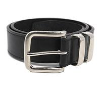Duke London DOUBLE METAL LOOP FASHION BELT IN STITCHED BONDED LEATHER (KS126S) 3.5CM WIDE IN WAIST SIZE 42 TO 64