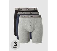 Duke London Driver Pack Of Three Trunks - Black/Grey/Navy, Black/Grey/Navy, Size 6Xl, Men Black/Grey/Navy
