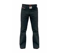 Duke London Extra Tall Original Fit Bedford Cord Black Jeans (Mario) in W34 X L38