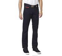 Duke London Mens Bedford Cord Enzyme Washed Jeans in Black (Mario) in 32W x 32L