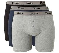 Duke London Mens King Size 3 Pack Cotton Boxer Shorts - 7XL