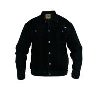 Duke Mens Black Denim Jacket Mid Length Multi Pocket Heavy Duty Casual Wear 1XL Mens Plus Size