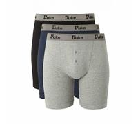 Duke Mens Boxers Cotton Underwear Plain Trunks 3 Pack Jersey Shorts 2XL-8XL