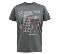 Duke Mens Cobbler NYC Birdseye Map Chest Print T-Shirt - Green - 4XL