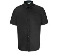 Duke Mens D555 Aeron Easy-Iron Kingsize Short-Sleeved Shirt - Black - 2XL - Black - 65% Polyester/35% Cotton