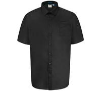 Duke Mens D555 Aeron Easy-Iron Kingsize Short-Sleeved Shirt - Black - Black - 8XL