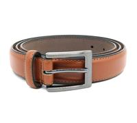 Duke Mens D555 Anthony Stitched Leather Square Buckle Belt - Tan - 52in - Tan