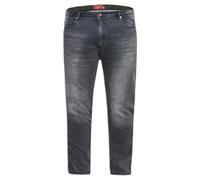 Duke Mens D555 Benson Stretch Tapered Kingsize Jeans - Grey Stonewash - Grey Stonewash - 60L - 98% Cotton/2% Elastane