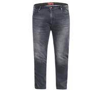 Duke Mens D555 Benson Stretch Tapered Kingsize Jeans - Grey Stonewash - Grey Stonewash - 46L
