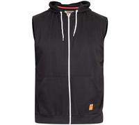 Duke Mens D555 Blake Kingsize Sleeveless Full Zip Hoodie - Black - Black - 7XL - 60% Cotton/40% Polyester
