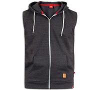 Duke Mens D555 Blake Kingsize Sleeveless Full Zip Hoodie - Charcoal Melange - Charcoal Melange - 4XL