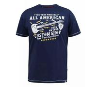 Duke Mens D555 Bronte All American Guitar Guitar Kingsize T-Shirt - Navy - 5XL - Navy