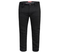 Duke Mens D555 Claude Stretch Tapered Stretch Kingsize Jeans - Black - Black - 40L - 98% Cotton/2% Elastane