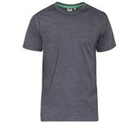 Duke Mens D555 Flyers 2 Crew Neck T-Shirt - Charcoal Melange - XXL - Charcoal Melange - 100% Cotton