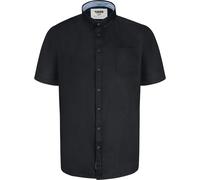 D555 Men's James Oxford Kingsize Short-Sleeved Shirt in Black | Size: 3XL D555 Black 3XL