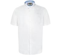 D555 Men's James Oxford Kingsize Short-Sleeved Shirt in White | Size: 4XL D555 White 4XL
