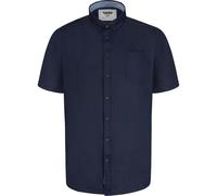 Duke Mens D555 James Oxford Kingsize Short-Sleeved Shirt - Navy - 5XL - Navy - 65% Cotton/35% Polyester