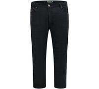 Duke Mens D555 London Balfour Elasticated Waist Kingsize Jeans - Black - Black - 58L - 77% Cotton/22% Polyester/1% Elastane