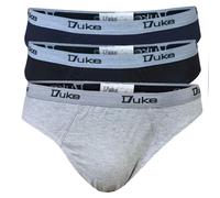 Duke Mens D555 London Kingsize Briefs (Pack of 3) - Black/Grey/Navy - 3XL - Black/Grey/Navy - 100% Cotton