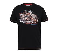 Duke Mens D555 Lorne Motorbike Crew Neck T-Shirt / M Washed Black DC519