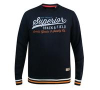 Duke Mens D555 Marlow Superior Track & Field Crew Neck Sweatshirt - Navy - XL - Navy - 60% Cotton/40% Polyester